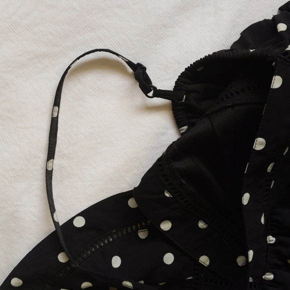 NEW Japna black & white polkadot romper size small - Picture 7 of 12